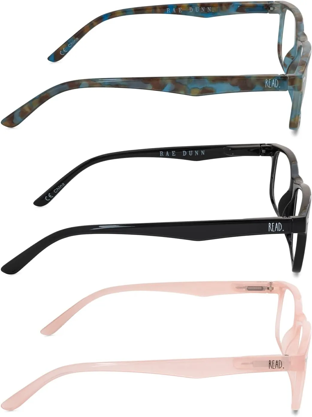 Rae Dunn "LOU Premium Reading Glasses - 3 Pack w/READ or FOCUS Signature Font