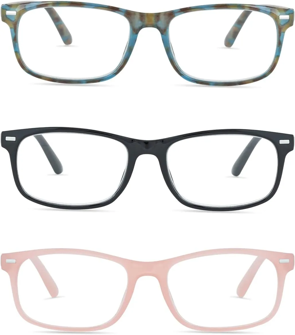 Rae Dunn "LOU Premium Reading Glasses - 3 Pack w/READ or FOCUS Signature Font
