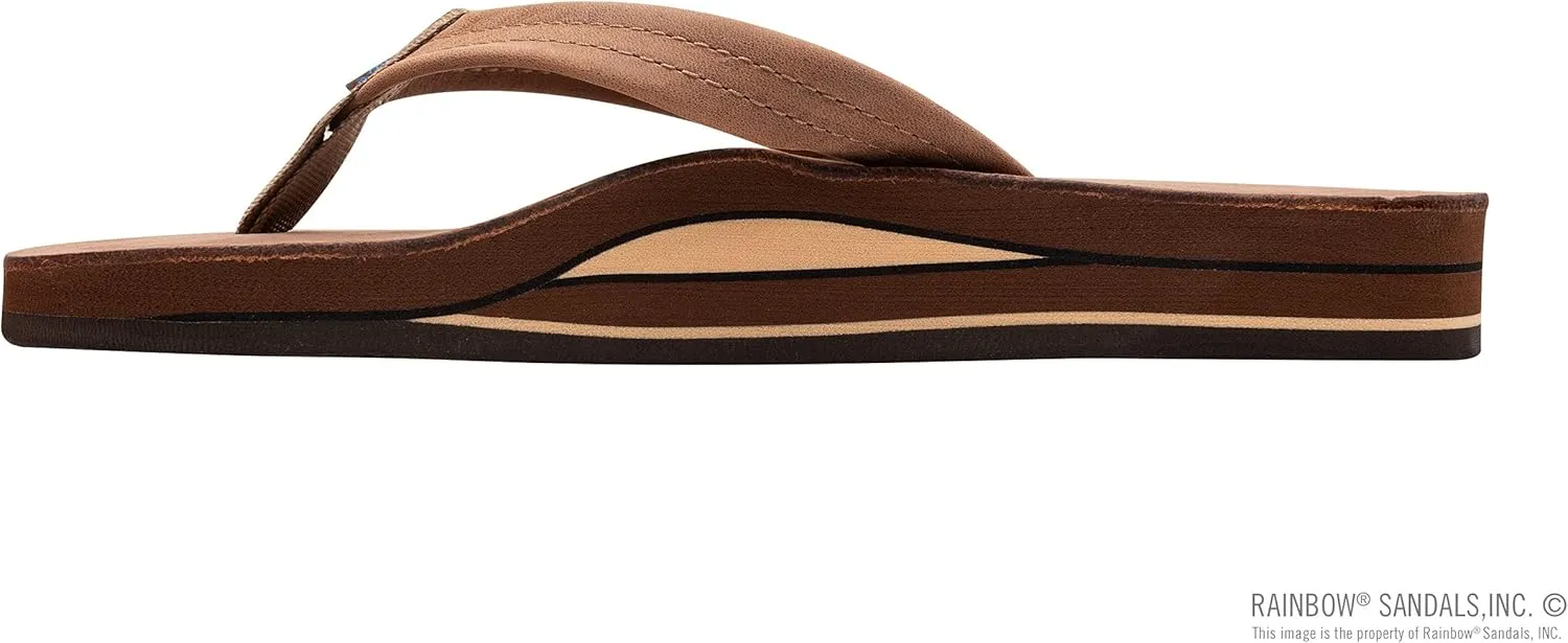 Rainbow Sandals Ladies Luxury Leather - Double Layer Arch Support with 3/4" Medium Straps
