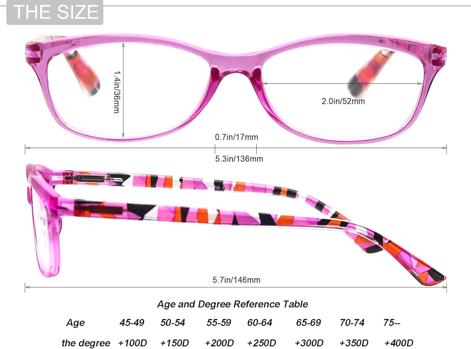 Reading Glasses Women  1.00 Colorful Readers Glasses Cheaters 5 Pack Lightweight Frame Comfortable Fit