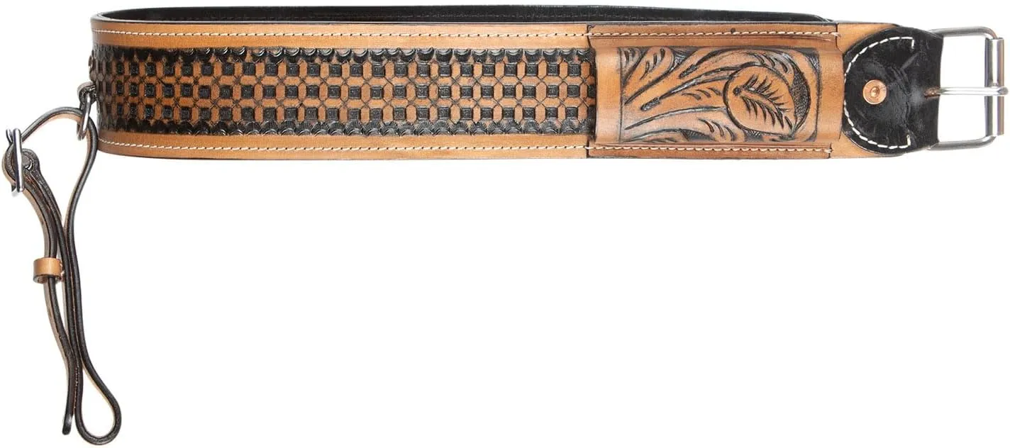 Rear CINCHES for Western Saddles Horse Bucking Strap Back Girth Premium Smooth Leather with Billet Keepers