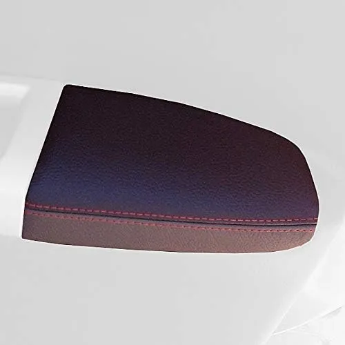 RedlineGoods Door armrest Covers - WRX/STI Compatible with Subaru Impreza 2012-16. Tailor Made - not Universal. Genuine top-Grade Italian Black Suede (Alcantara) with Red Thread
