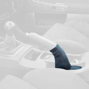RedlineGoods ebrake Boot Compatible with Mitsubishi Lancer/Evo X 2008-15. Tailor Made - not Universal. Genuine top-Grade Italian Black Suede (Alcantara) with Red Thread