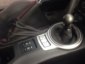 RedlineGoods ebrake Boot Compatible with Subaru BRZ 2012-21. Tailor Made - not Universal. Genuine top-Grade Italian Black Suede (Alcantara) with Red Thread