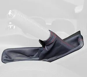 RedlineGoods ebrake Boot Compatible with Subaru Impreza 2005-07. Tailor Made - not Universal. Genuine top-Grade Italian Black Suede (Alcantara) with Blue Thread