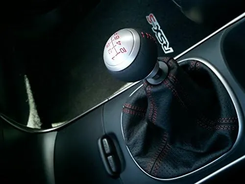RedlineGoods Shift Boot Compatible with Acura RSX 2002-04. Tailor Made - not Universal. Genuine top-Grade Italian Black Suede (Alcantara) with Red Thread