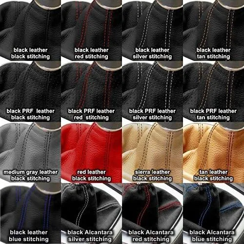 RedlineGoods Shift Boot Compatible with Acura RSX 2002-04. Tailor Made - not Universal. Genuine top-Grade Italian Black Suede (Alcantara) with Red Thread