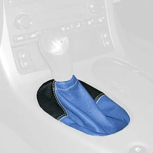 RedlineGoods Shift Boot Compatible with Chevrolet Corvette C6 2005-13. Tailor Made - not Universal. Genuine top-Grade Italian Black Suede (Alcantara) with Red Thread