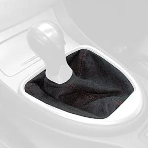 RedlineGoods Shift Boot Compatible with Infiniti G37 (V36) 2008-13. Tailor Made - not Universal. Genuine top-Grade Italian Black Suede (Alcantara) with Blue Thread