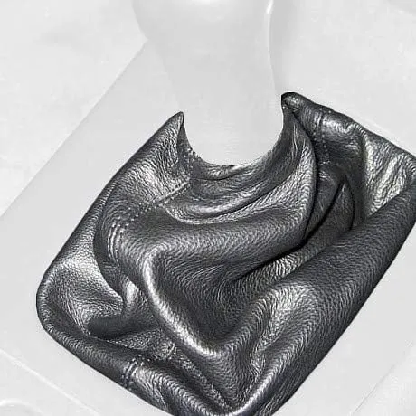 RedlineGoods Shift Boot Compatible with Nissan 240SX 1989-94. Tailor Made - not Universal. Genuine top-Grade Italian Black Suede (Alcantara) with Silver Thread