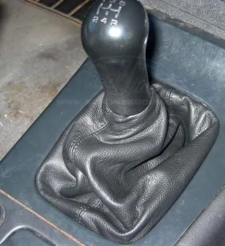 RedlineGoods Shift Boot Compatible with Nissan 240SX 1989-94. Tailor Made - not Universal. Genuine top-Grade Italian Black Suede (Alcantara) with Silver Thread