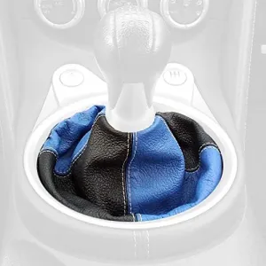 RedlineGoods Shift Boot Compatible with Nissan 370Z 2009-20. Tailor Made - not Universal. Genuine top-Grade Italian Black Suede (Alcantara) with Red Thread