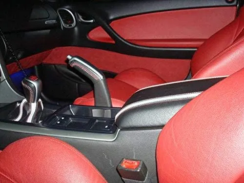 RedlineGoods Shift Boot Compatible with Pontiac GTO 2004-06. Tailor Made - not Universal. Genuine top-Grade Italian Black Suede (Alcantara) with Red Thread