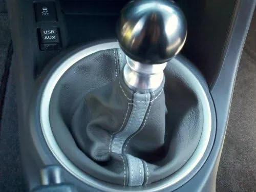 RedlineGoods Shift Boot Compatible with Scion tC 2011-16. Tailor Made - not Universal. Genuine top-Grade Italian Black Suede (Alcantara) with Red Thread