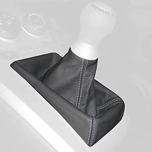 RedlineGoods Shift Boot Compatible with Scion xB 2008-15. Tailor Made - not Universal. Genuine top-Grade Italian Black Suede (Alcantara) with Red Thread