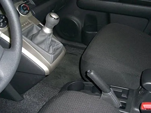 RedlineGoods Shift Boot Compatible with Scion xB 2008-15. Tailor Made - not Universal. Genuine top-Grade Italian Black Suede (Alcantara) with Red Thread