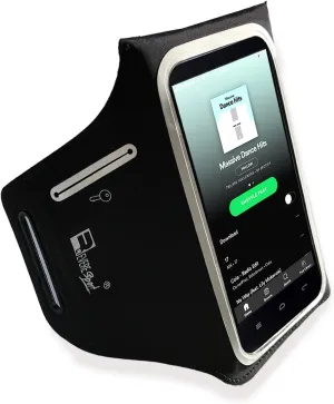 RevereSport Waterproof iPhone 16/15/14/13/12 Running Armband with Extra Pockets for Keys, Cash and Credit Cards. Phone Arm Holder for Sports, Gym Workouts and Exercise