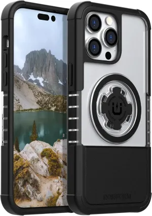 Rokform - iPhone 14 Pro Max Case, Crystal Series, Dual Magnet   MagSafe Compatible, Clear Apple Case, iPhone Cover with RokLock Twist Lock, Slim Magnetic Drop Tested Armor (Clear)