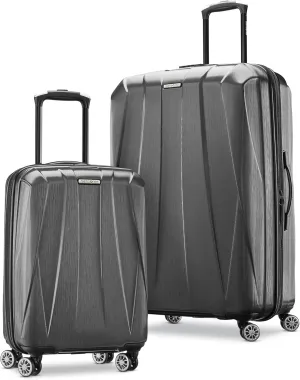 Samsonite Centric 2 Hardside Expandable Luggage with Spinner Wheels, 2-Piece Set (20/24), Black