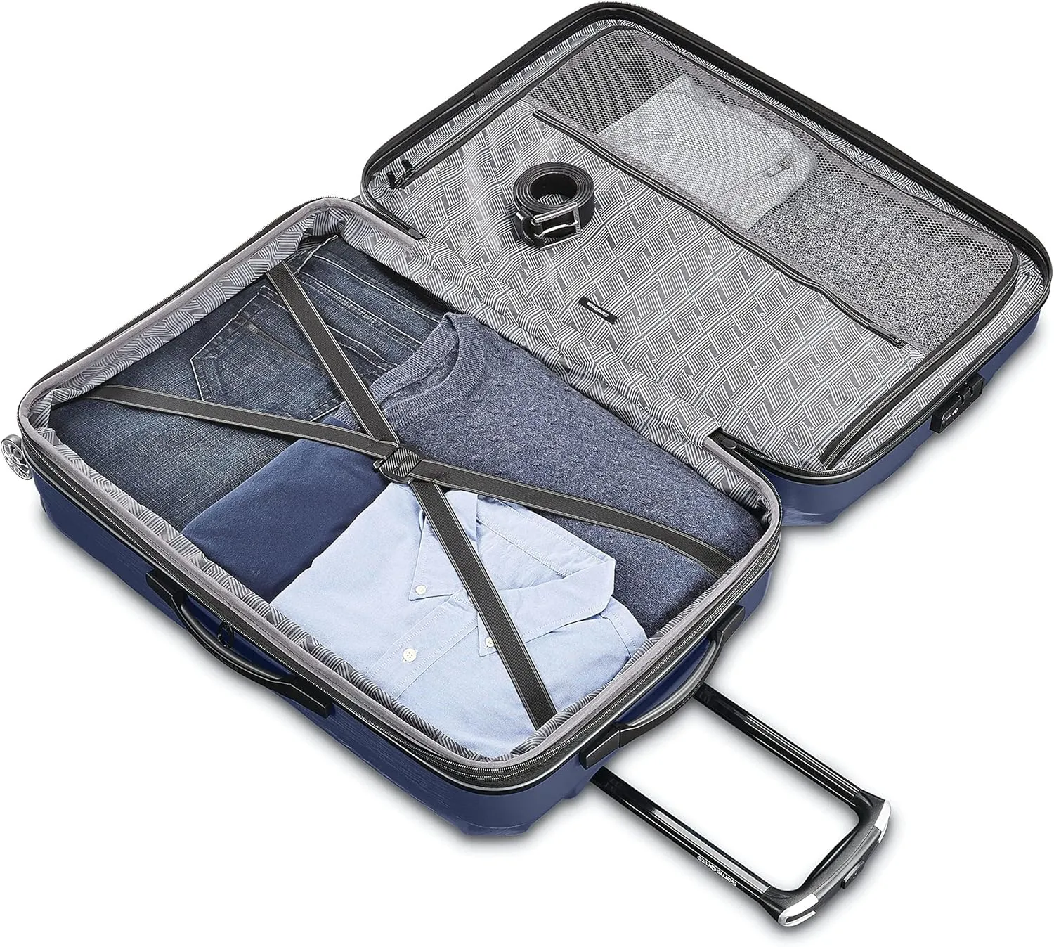 Samsonite Centric 2 Hardside Expandable Luggage with Spinners | True Navy | 2PC SET (Carry-on/Medium)
