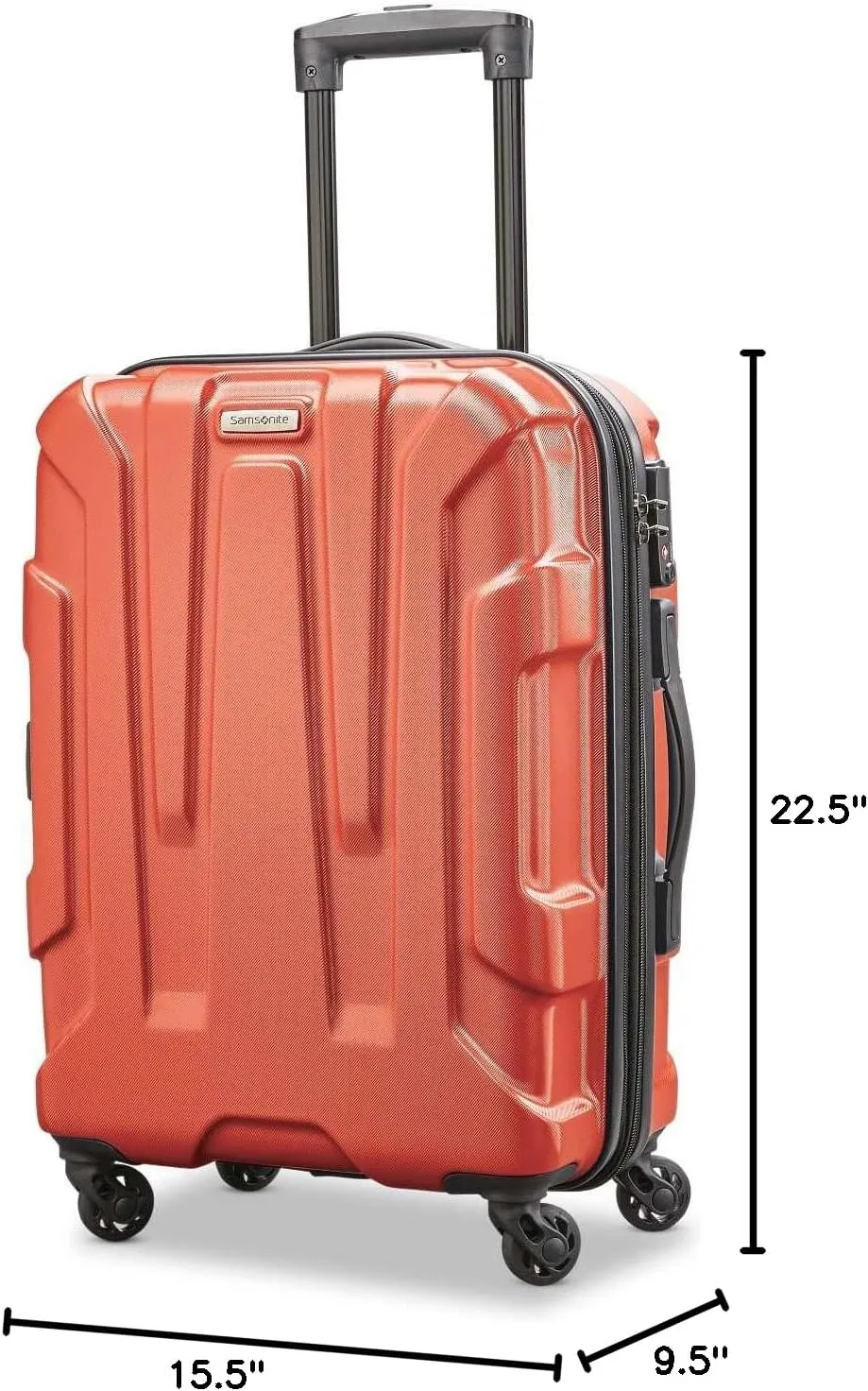 Samsonite Centric Hardside Expandable Luggage with Spinner Wheels, Burnt Orange, Carry-On 20-Inch