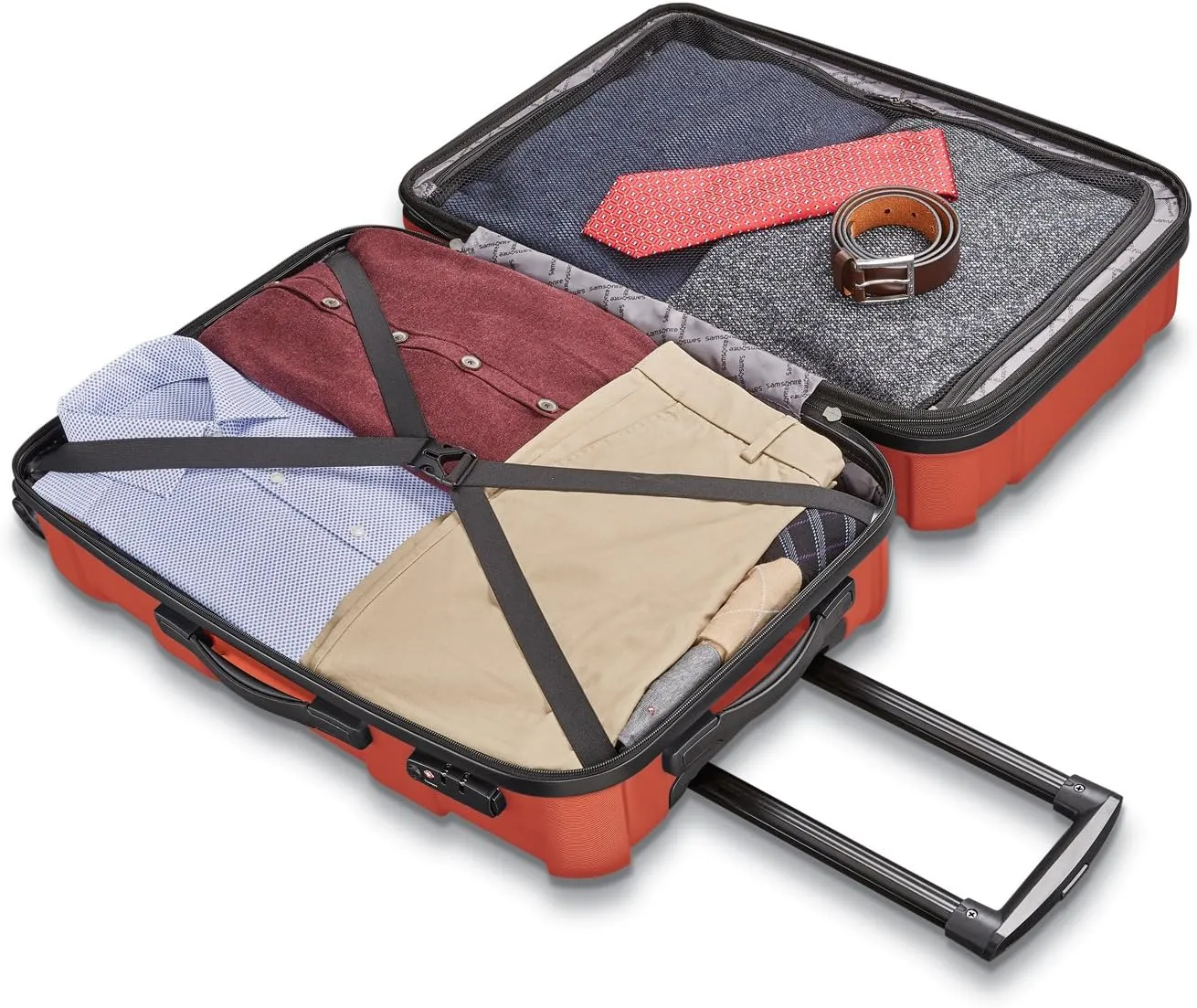 Samsonite Centric Hardside Expandable Luggage with Spinner Wheels, Burnt Orange, Carry-On 20-Inch