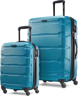Samsonite Omni PC Hardside Expandable Luggage with Spinner Wheels, Caribbean Blue, 2-Piece Set (20/28)