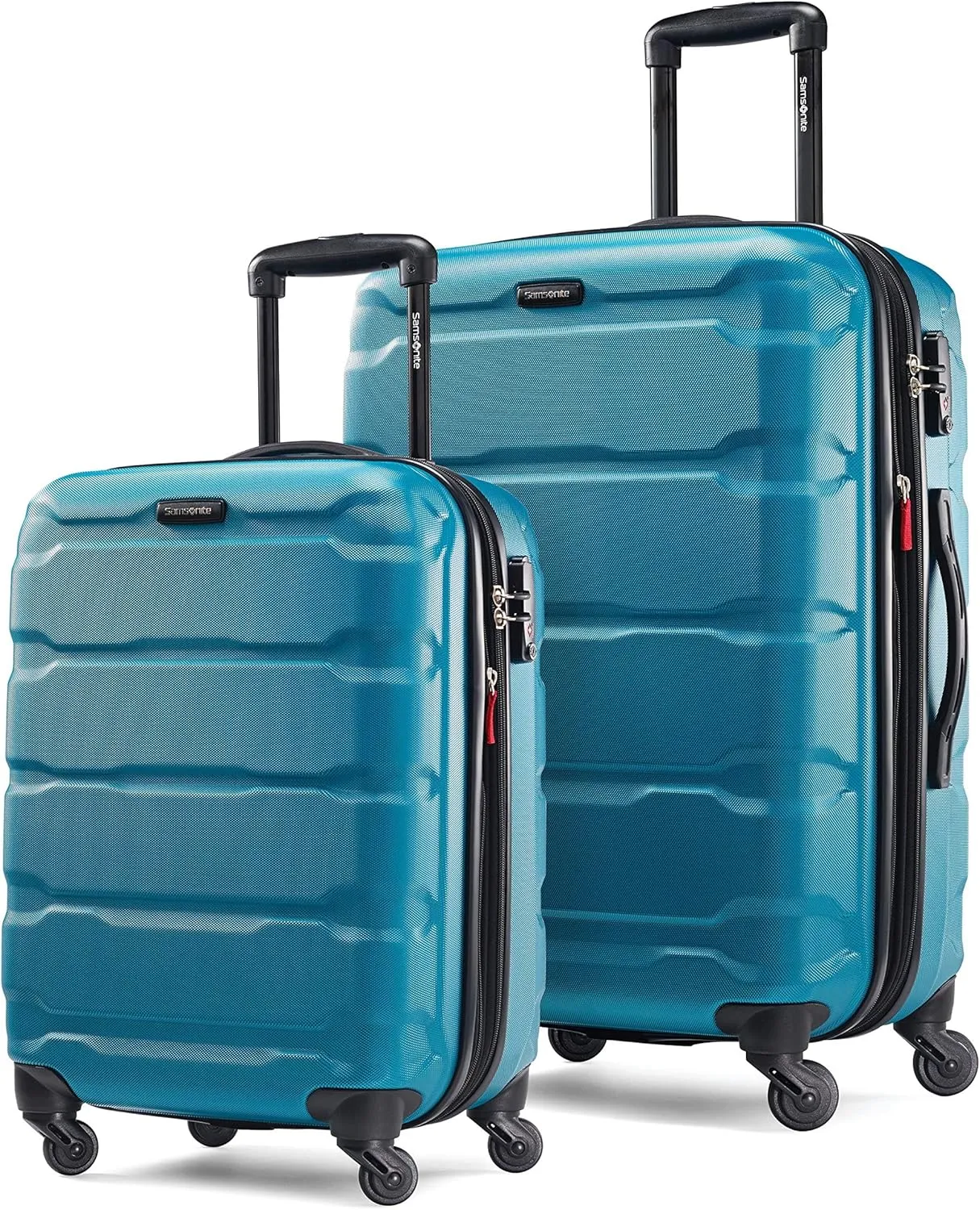 Samsonite Omni PC Hardside Expandable Luggage with Spinner Wheels, Carribbean Blue, 2-Piece Set (20/24)