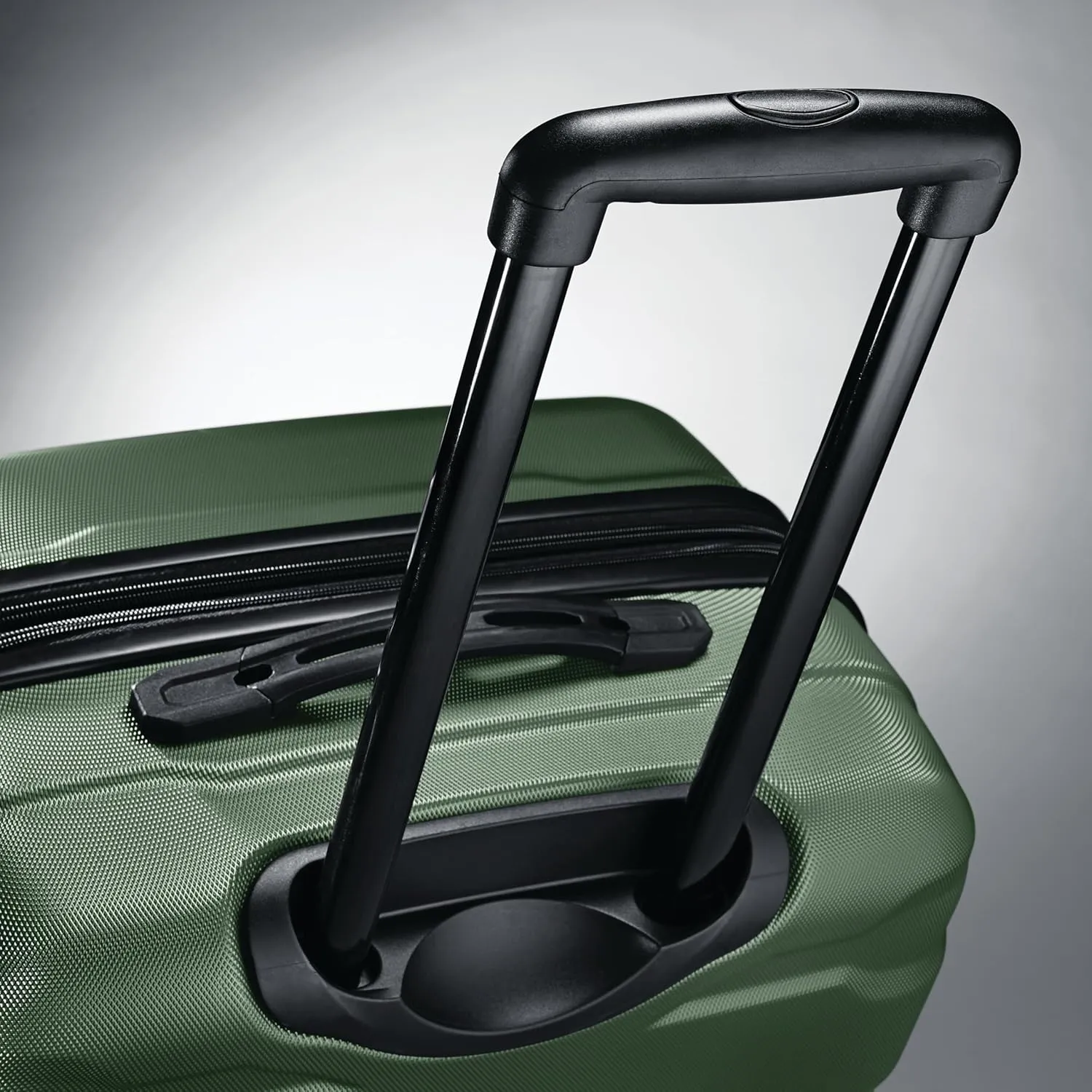 Samsonite Omni PC Hardside Expandable Luggage with Spinner Wheels, Checked 24-Inch, Army Green
