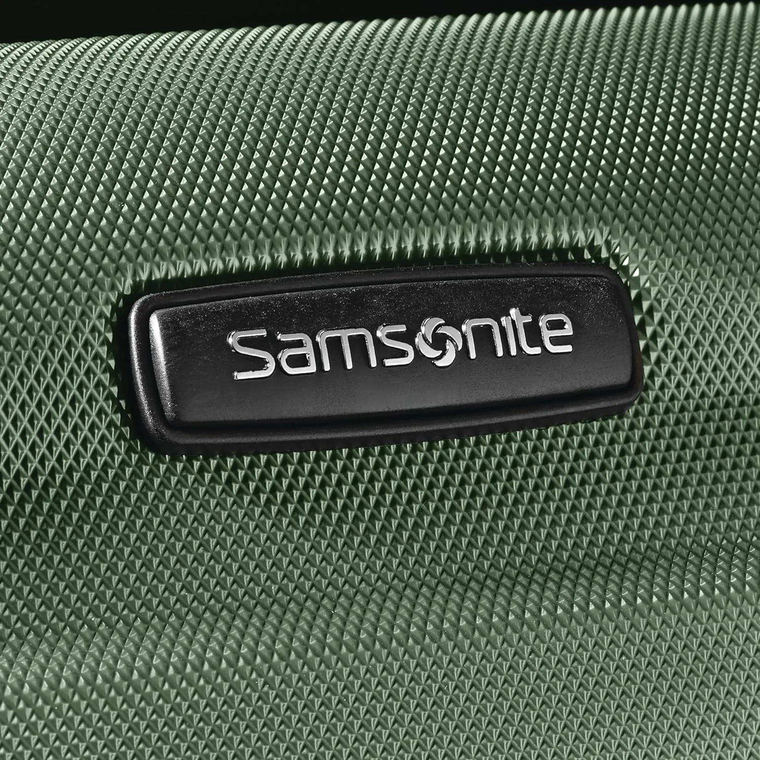 Samsonite Omni PC Hardside Expandable Luggage with Spinner Wheels, Checked 24-Inch, Army Green
