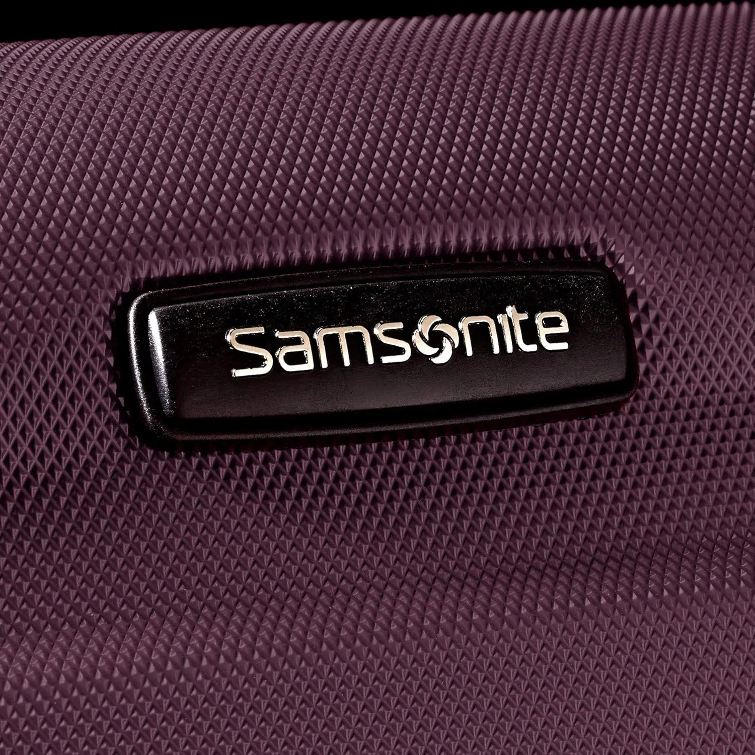 Samsonite Omni PC Hardside Expandable Luggage with Spinner Wheels, Purple, Checked-Medium 24-Inch