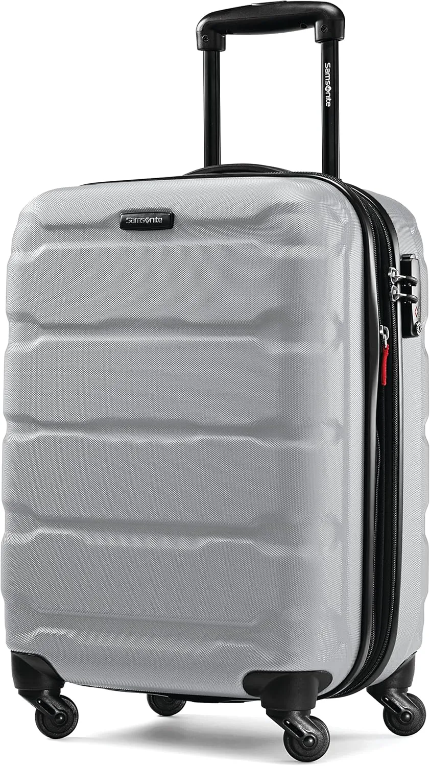 Samsonite Omni PC Hardside Expandable Luggage with Spinner Wheels, Silver, Carry-On 20-Inch