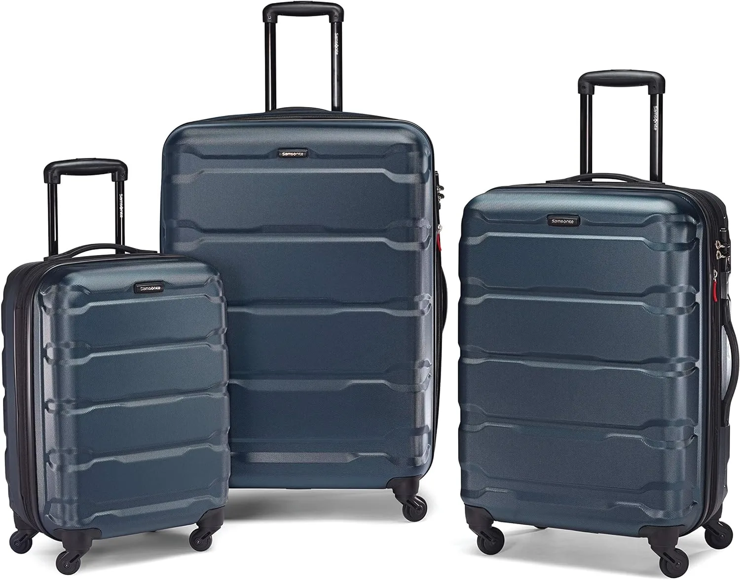 Samsonite Omni PC Hardside Expandable Luggage with Spinner Wheels, Teal, Carry-On 20-Inch