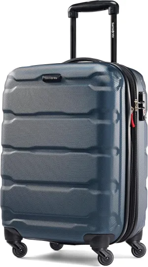 Samsonite Omni PC Hardside Expandable Luggage with Spinner Wheels, Teal, Carry-On 20-Inch