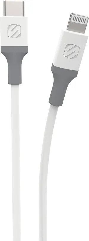 Scosche Ci44WG-SP Strikeline MFI Certified Lightning Charge & Sync Cable for All Lightning Devices 4-ft. White/Gray