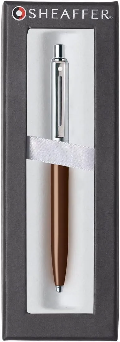 Sheaffer Sentinel, Coffee Bean Resin Barrel, Chrome Cap, Nickel Plate Trim, Ballpoint (E23212551)