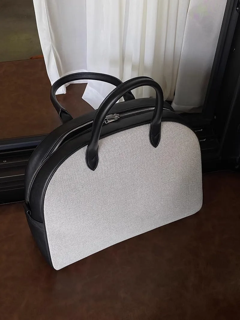 Shell Bags - Women's Cow Leather Splicing Color Large Shoulder Handbag Classic Oversaize Handbag