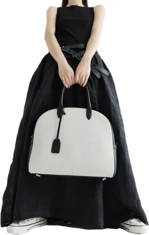 Shell Bags - Women's Cow Leather Splicing Color Large Shoulder Handbag Classic Oversaize Handbag