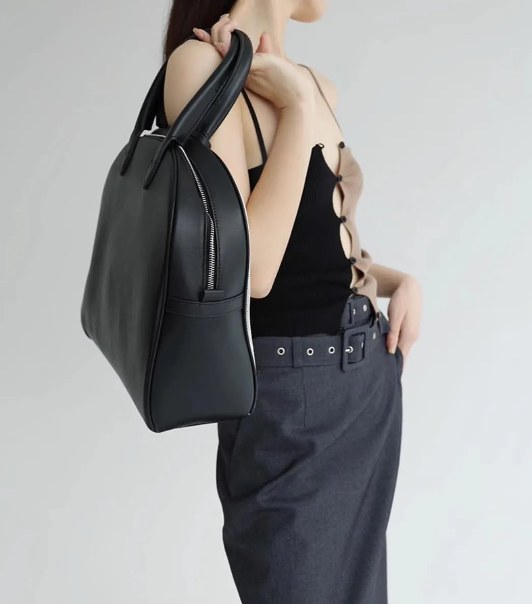 Shell Bags - Women's Cow Leather Splicing Color Large Shoulder Handbag Classic Oversaize Handbag
