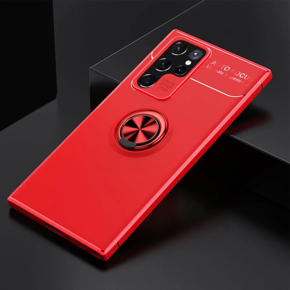 Shockproof Soft Silicone Case For Samsung Galaxy Note With Kickstand Ring