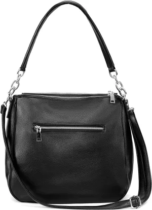 Shoulder Bag for Women, Black Toto Bags with Zipper Closure (#Black)