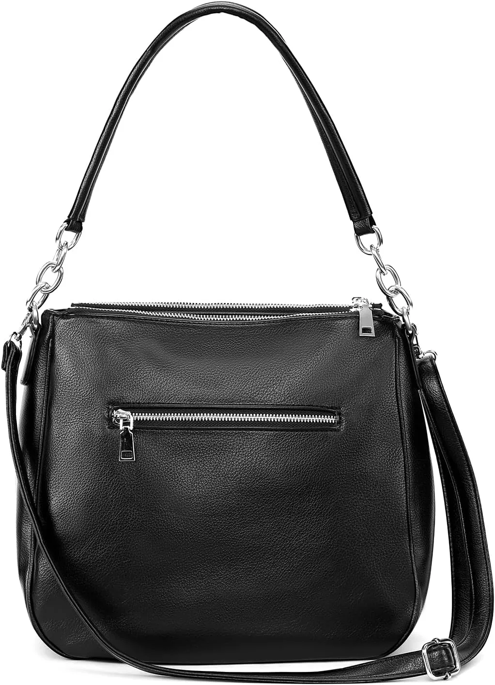 Shoulder Bag for Women, Black Toto Bags with Zipper Closure (#Black)