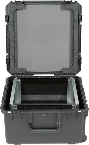 SKB Series Waterproof Case with Removeable 10U Shallow Rack Cage, TSA Locks, Wheels (3I-22221210U)