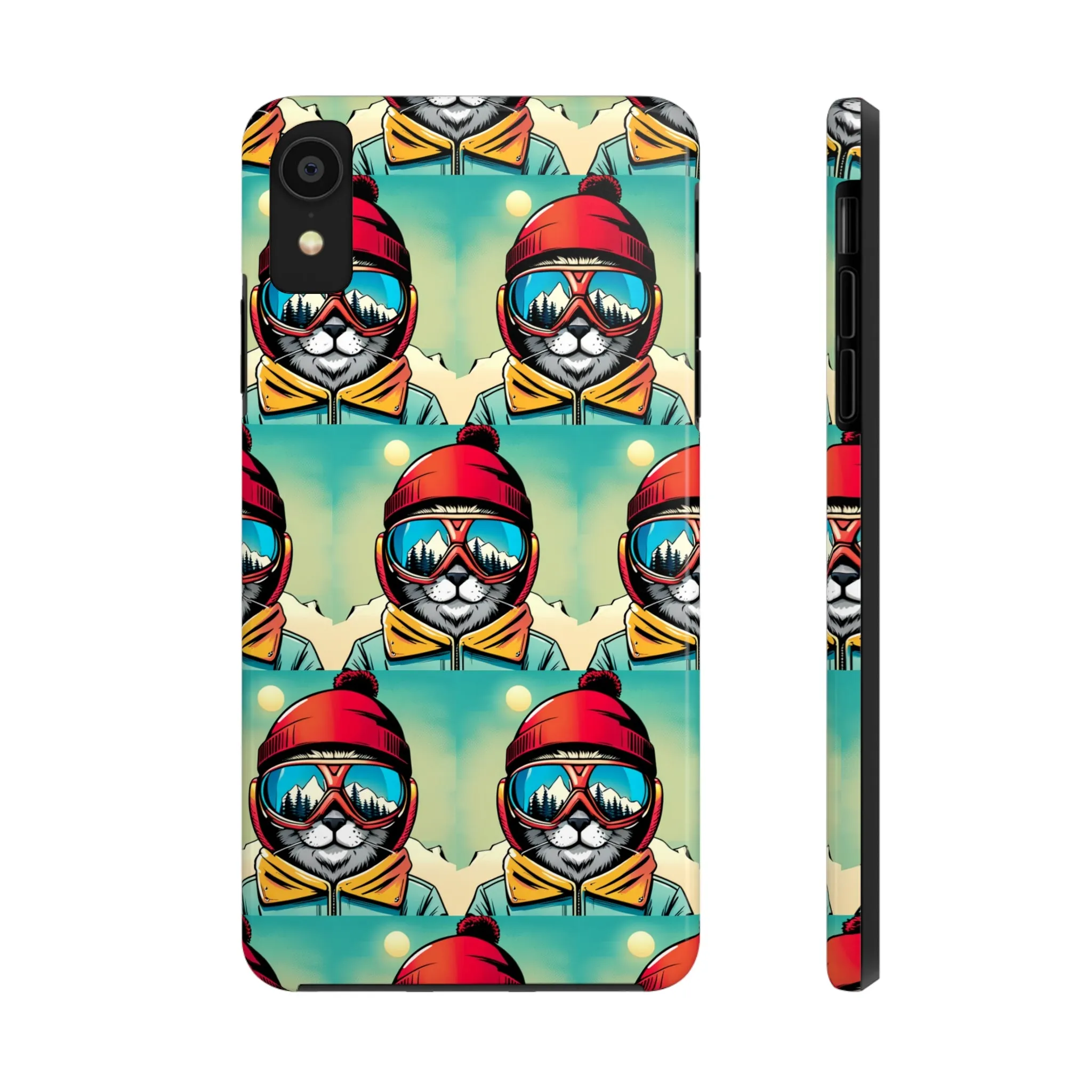 Skiing Cat - Tough Phone Case, Case-Mate