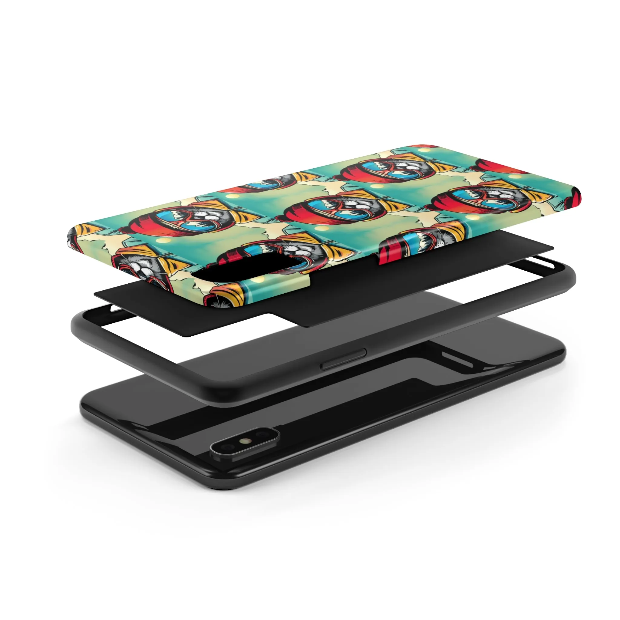 Skiing Cat - Tough Phone Case, Case-Mate