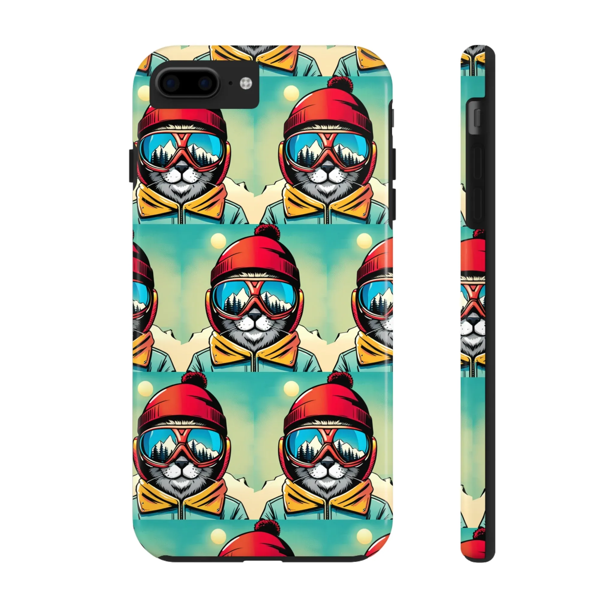Skiing Cat - Tough Phone Case, Case-Mate