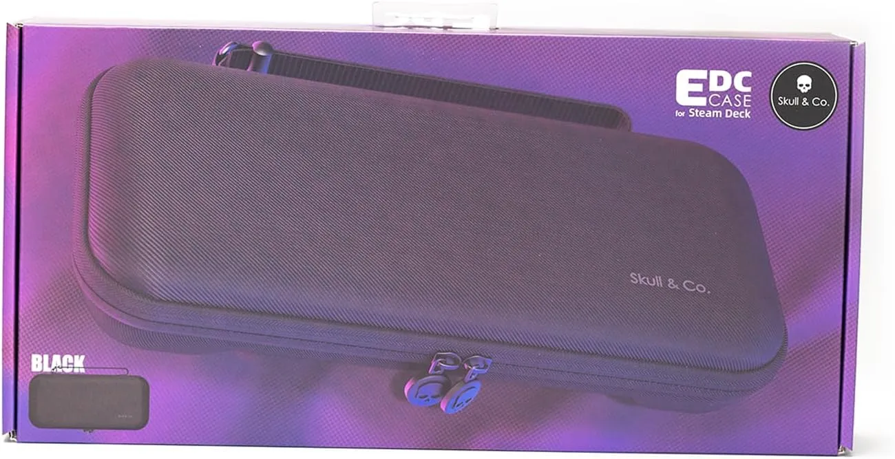 Skull & Co. EDC Case: Slim Carrying Case for Steam Deck- Black