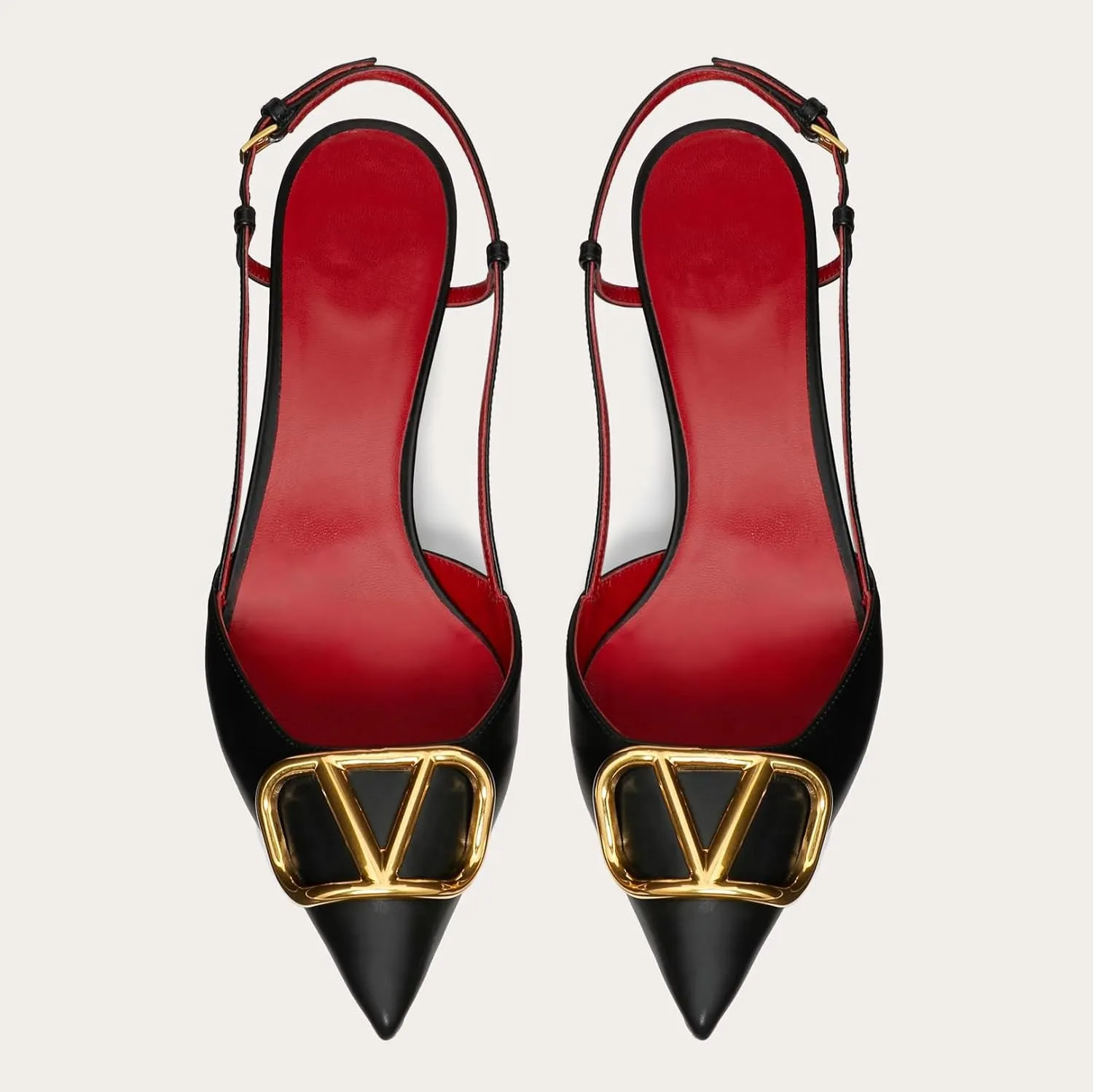 Slingback Kitten Heels for Women Patent Leather Pumps Pointed Toe Low Heeled Sandals Slip on Heels for Prom, Wedding, Party
