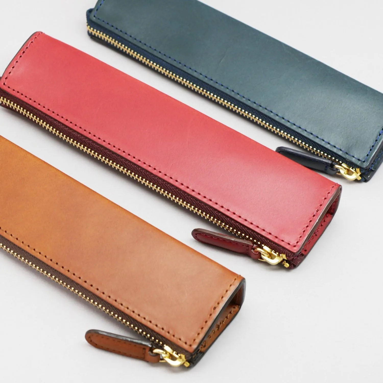 Slip-On Rio Zipper Pen Case Series (5 Sizes) Leather