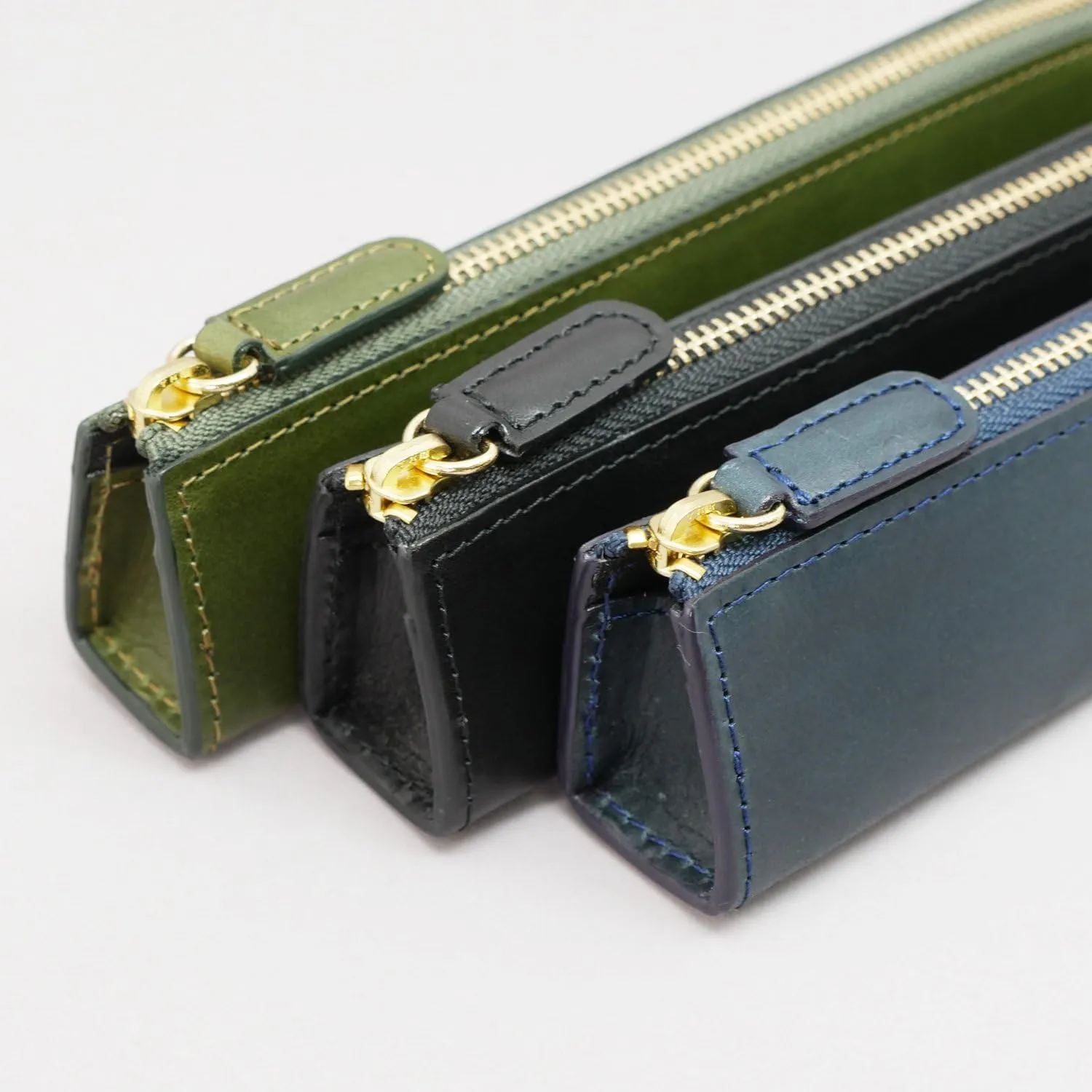 Slip-On Rio Zipper Pen Case Series (5 Sizes) Leather